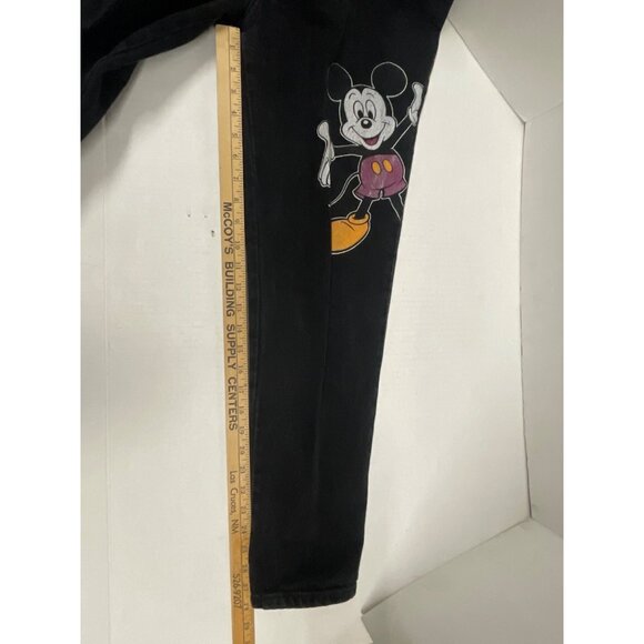 Vintage Mickey Mouse Johnny Jeans apparel denim black size 11 misses - Picture 9 of 10